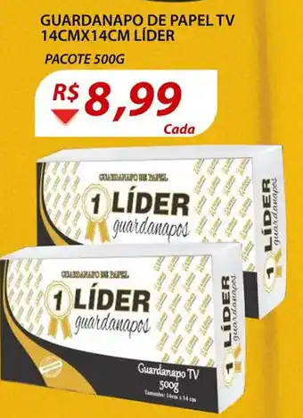 Assaí Atacadista Guardanapo de Papel TV 14cmx14cm Lider oferta