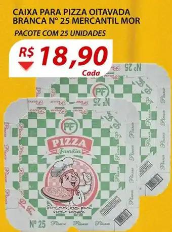 Caixa para Pizza Oitavada Branca N25