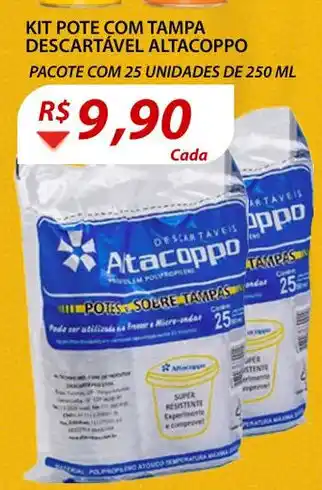Assaí Atacadista Kit Pote com Tampa Descartavel Altacoppo oferta