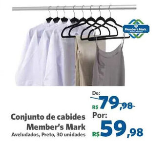 Sam's Club Conjunto de cabides Member's Mark oferta
