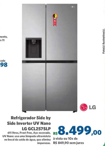 Sam's Club Refrigerador Side by Side Inverter UV Nano LG oferta