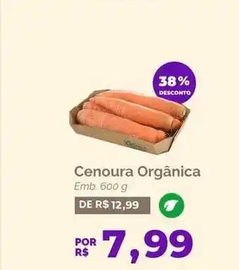 Oba Hortifruti Cenoura orgânica 38% desconto oferta