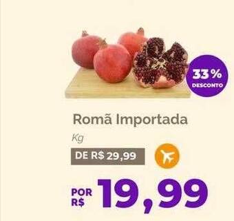 Oba Hortifruti Romã importada 33% desconto oferta