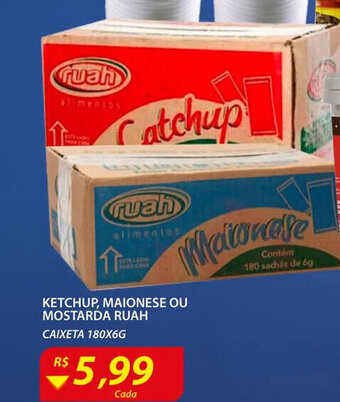 Assaí Atacadista Ketchup Maionese ou Mostarda Ruah 180x6g oferta