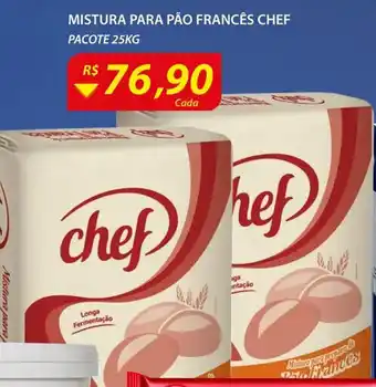 Assaí Atacadista Mistura para Pao Frances Chef 25kg oferta