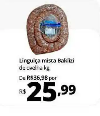 Supermercados Baklizi Linguiça mista baklizi de ovelha kg oferta