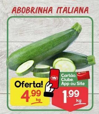 Supermercados Princesa Abobrinha italiana kg oferta