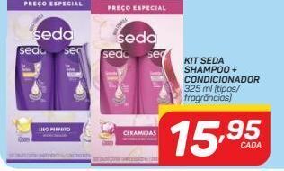 GBarbosa Kit seda shampoo + condicionador 325 ml (tipos/ fragrâncias) oferta