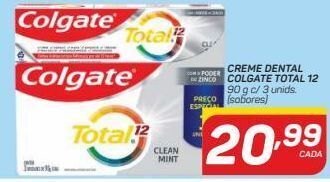 GBarbosa Creme dental colgate total 12 90 g c/ 3 unids. (sabores) oferta