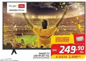 GBarbosa Smart tv led 4k 50” tcl 50p615/50p635 oferta