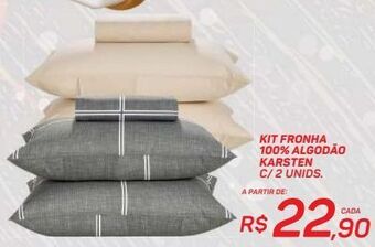 GBarbosa Kit fronha 100% algodão karsten 2un oferta