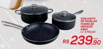 GBarbosa Conjunto de panelas fundo de indução krea 3 peças oferta