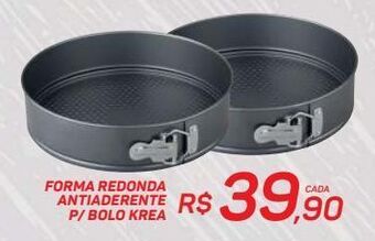 Forma redonda antiaderente p/ bolo krea