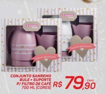 GBarbosa Conjunto sanremo bule + suporte p/ filtro de café 700ml oferta