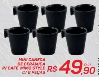 GBarbosa Miini caneca de cerâmica p/ café mimo style 6 peças oferta