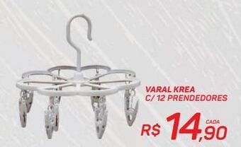 GBarbosa Varal krea c/ 12 prendedores oferta