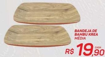GBarbosa Bandeja de bambu krea média oferta