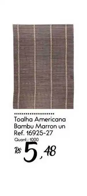 Giassi Supermercados Toalha Americana Bambu Marron oferta