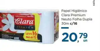 Super São Luiz Papel higiênico clara premium neuto folha dupla oferta