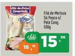 Supermercados Pague Menos Filé De Merluza Só Pecas S Pele Cong. 500g oferta