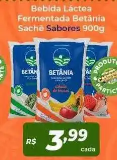 Atakarejo Bebida láctea fermentada betânia sachê sabores oferta