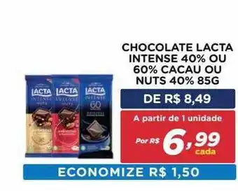 Bahamas Mix Chocolate lacta intense 40% ou 60% cacau ou nuts 40% 85g oferta