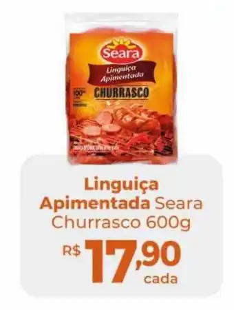 Chama Supermercados Linuigça apimentada seara churrasco oferta