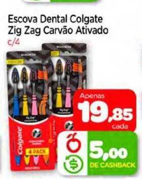 Nordestão Escova dental colgate zig zag carvão ativado oferta