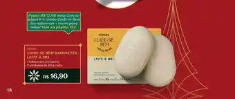 O Boticário Cuide-se bem sabonetes leite & mel oferta