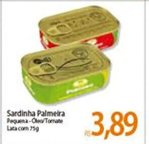 Atacadão Sardinha Palmeira 75g oferta