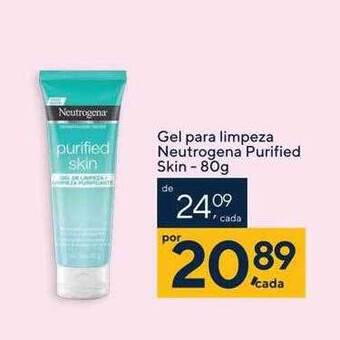 Drogaria Coop Gel para limpeza neutrogena purified skin oferta