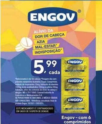 Drogaria Coop Engov - com 6 comprimidos oferta