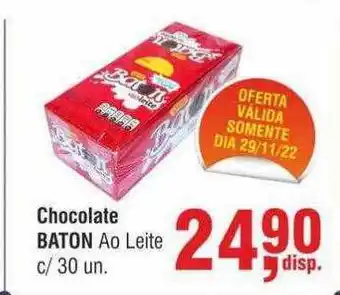 Higa Atacado Chocolate baton ao leite oferta