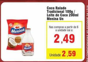 Spani Atacadista Coco ralado tradicional leite de coco menina oferta