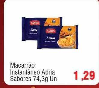 Spani Atacadista Macarrão instantâneo adria sabores oferta