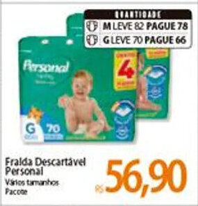 Atacadão Fralda Descartavel Personal oferta