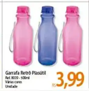 Atacadão Garrafa Retro Plasutil 500ml oferta