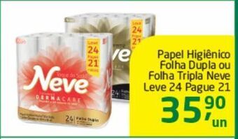 Tenda Atacado Papel higiênico folha dupla ou folha tripla neve, leve 24 pague 21 oferta