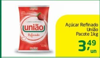 Açúcar refinado união pacote 1kg