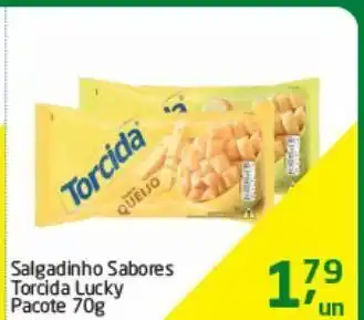 Tenda Atacado Salgadinhos sabores torcida lucky pacote 70g oferta