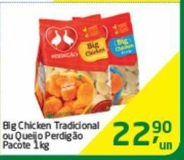 Tenda Atacado Big chicken tradicional ou queijo perdigão pacote 1kg oferta