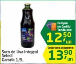 Tenda Atacado Suco de uva integral select garrafa 1,5l oferta