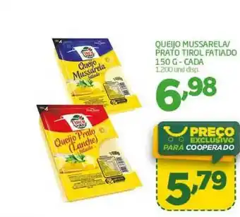 Cooper Queijo Mussarela Prato Tirol Fatiado 150g oferta