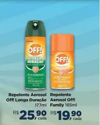 Farmácias Nissei Repelente Aerosol Off! Longa Duração177ml oferta