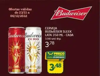 Cooper Cerveja budweiser sleek oferta