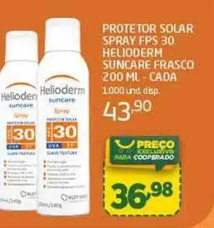 Cooper Protetor solar spray fps 30 helioderm suncare oferta