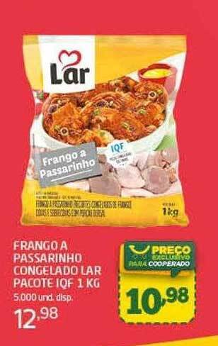 Frango a passarinho congelado lar pacote iqf