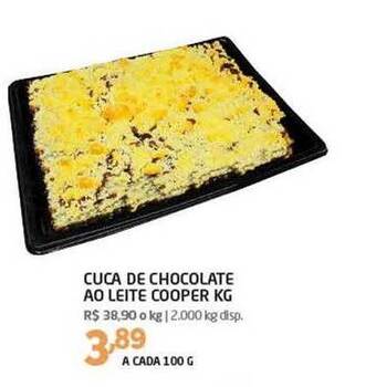 Cooper Cuca de chocolate ao leite cooper kg oferta