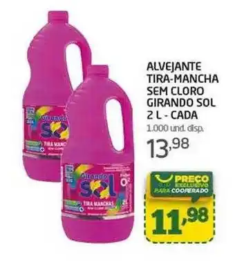 Cooper Alvejante tira-mancha sem cloro girando sol oferta