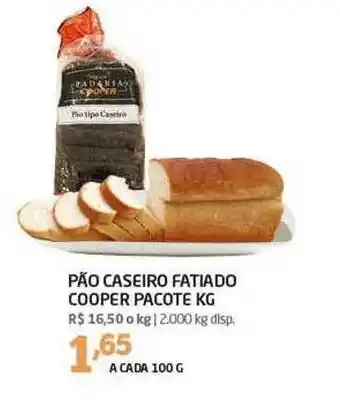 Cooper Pão caseiro fatiado cooper pacote kg oferta